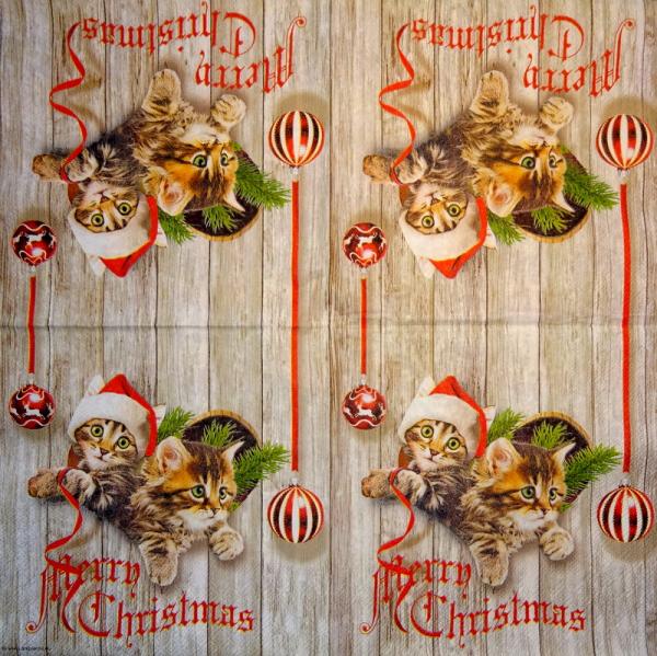 KAT-952 Cats - 3-ply - Ambiente - Merry Christmas - CS